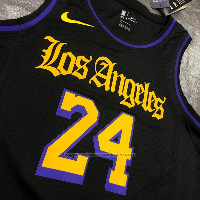 Maillot Los Angeles Lakers Kobe Bryant #24 Ville 2019-20 Noir